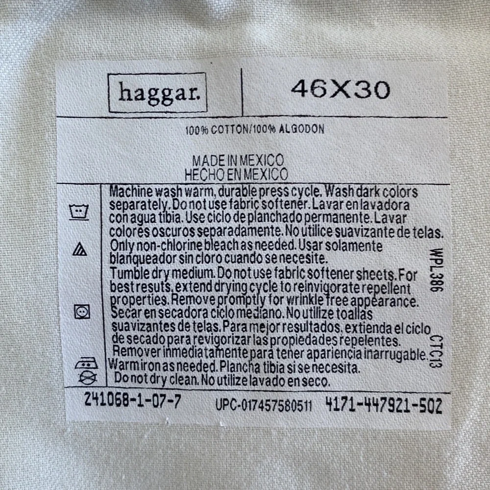 HAGGAR GENERATIONS big man pants. Cotton Flat front Button back pockets 45/24 C